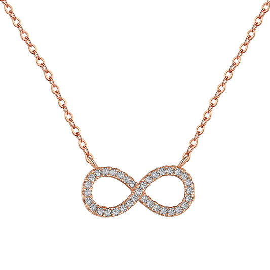 Infinity rose gold necklace