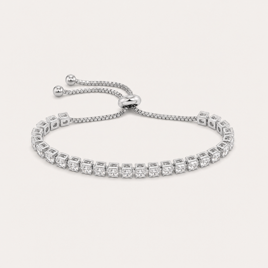 Carre Tennis Bracelet