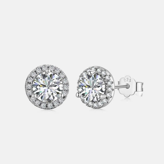 Crystal double round studs-OrifineJewels
