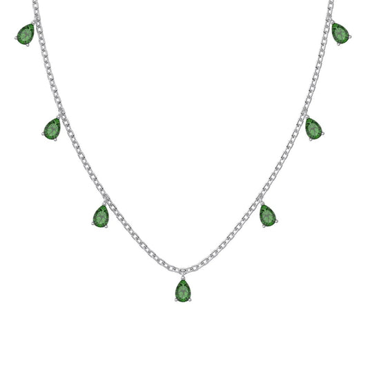 Elvenia green drop necklace-OrifineJewels
