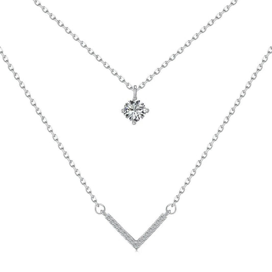 Ethereal twin drop necklace-OrifineJewels