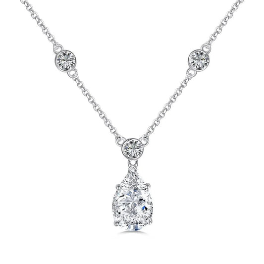 Iris white drop pendant-OrifineJewels