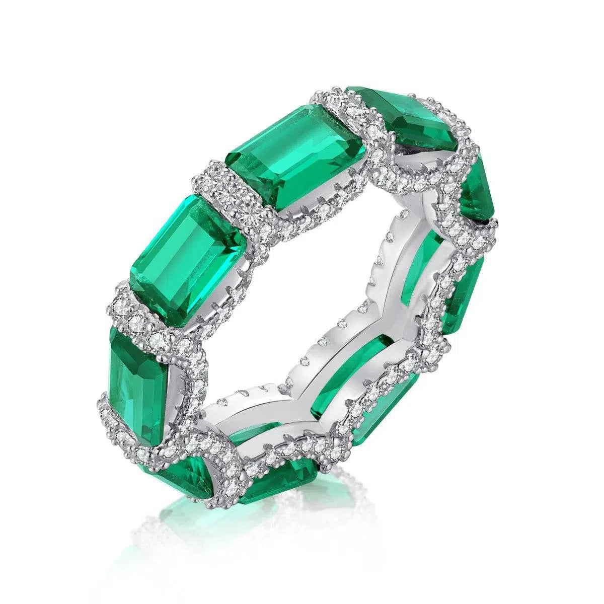 Nebula green cocktail ring – Orifine Jewels - Main Image