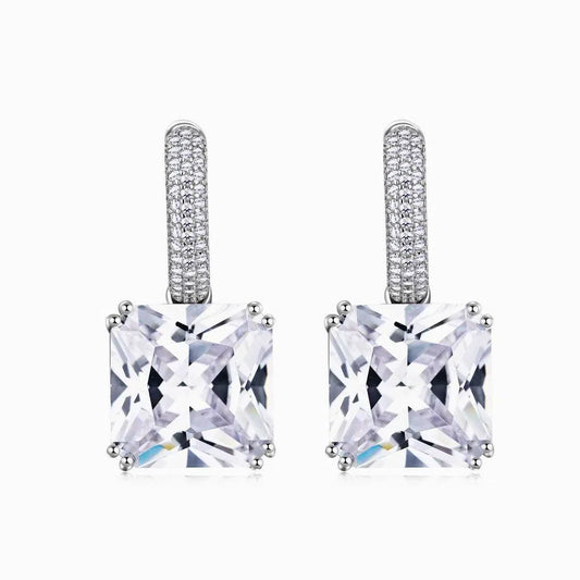 Solara white crystal drop earring-OrifineJewels