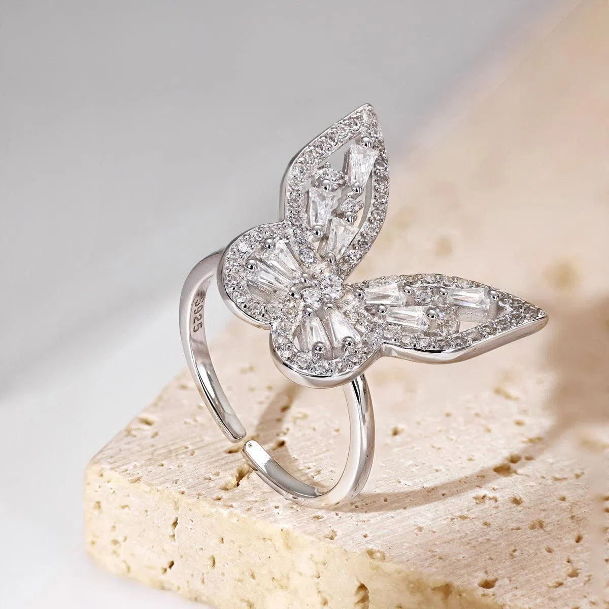 Aerina butterfly adjustable ring-OrifineJewels