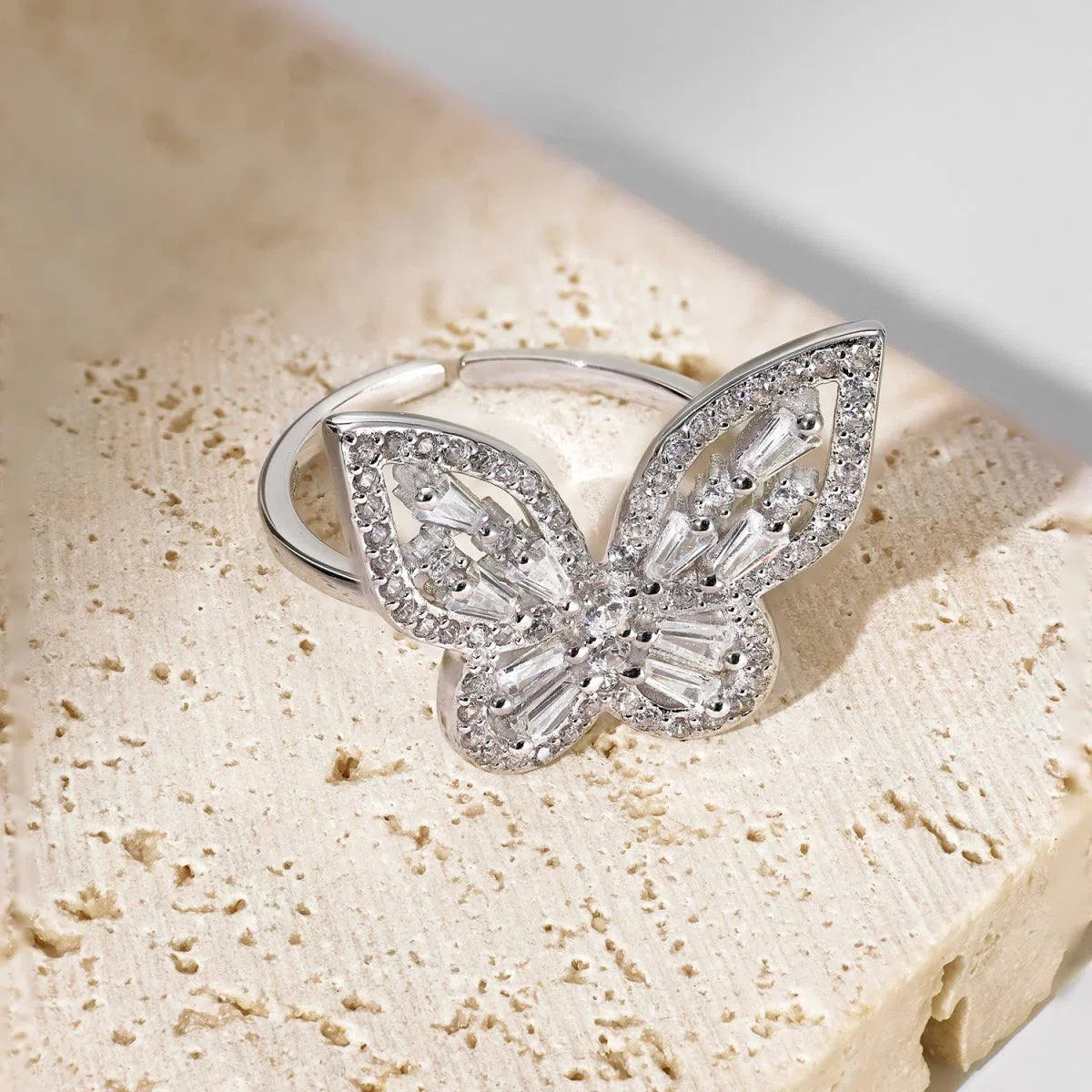 Aerina butterfly adjustable ring-OrifineJewels