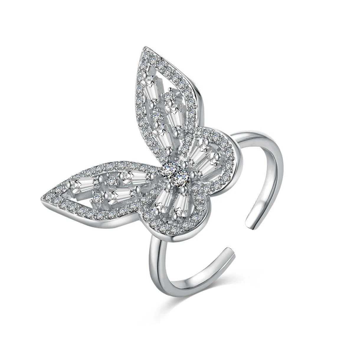 Aerina butterfly adjustable ring-OrifineJewels