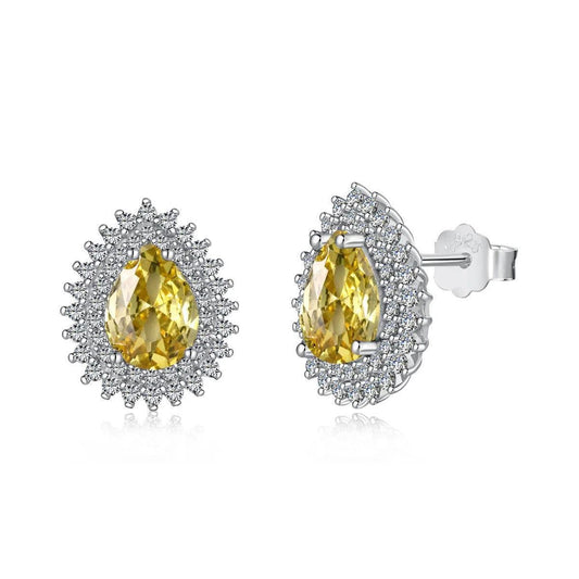 Aethera yellow clip earring-OrifineJewels