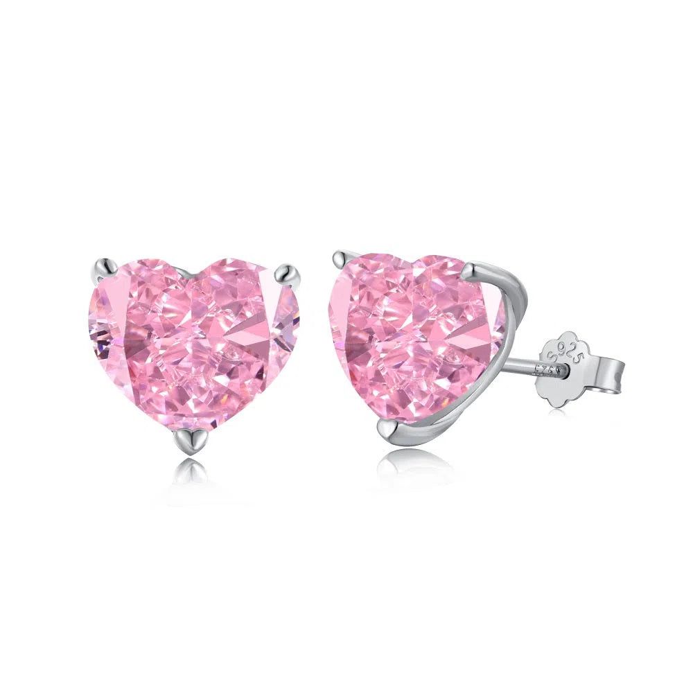 All pink heart studs-OrifineJewels