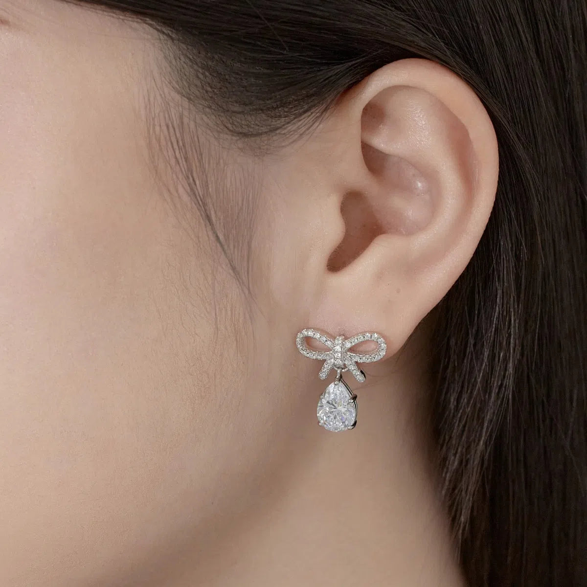 Althara clear clip earring-OrifineJewels