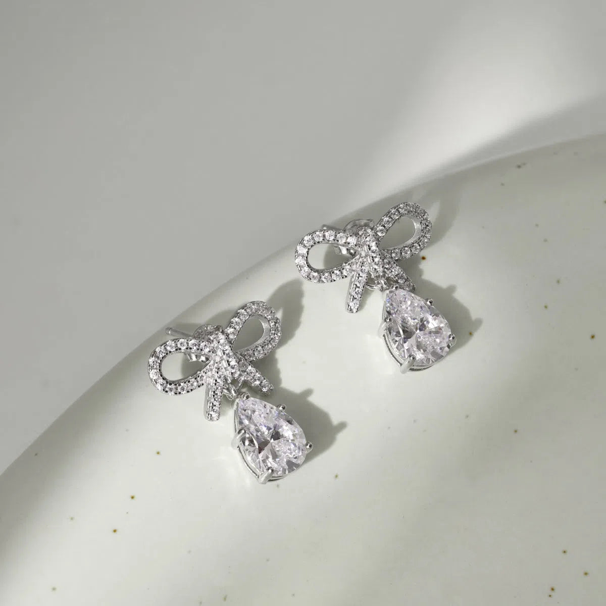 Althara clear clip earring-OrifineJewels