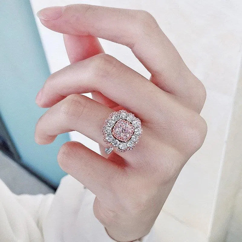 Astera pink motif ring-OrifineJewels