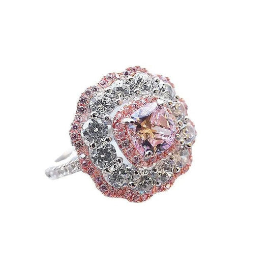 Astera pink motif ring-OrifineJewels