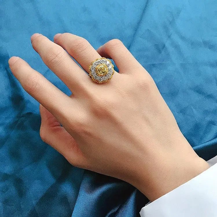 Astera yellow motif ring-OrifineJewels