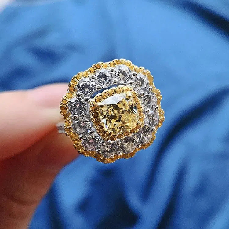 Astera yellow motif ring-OrifineJewels