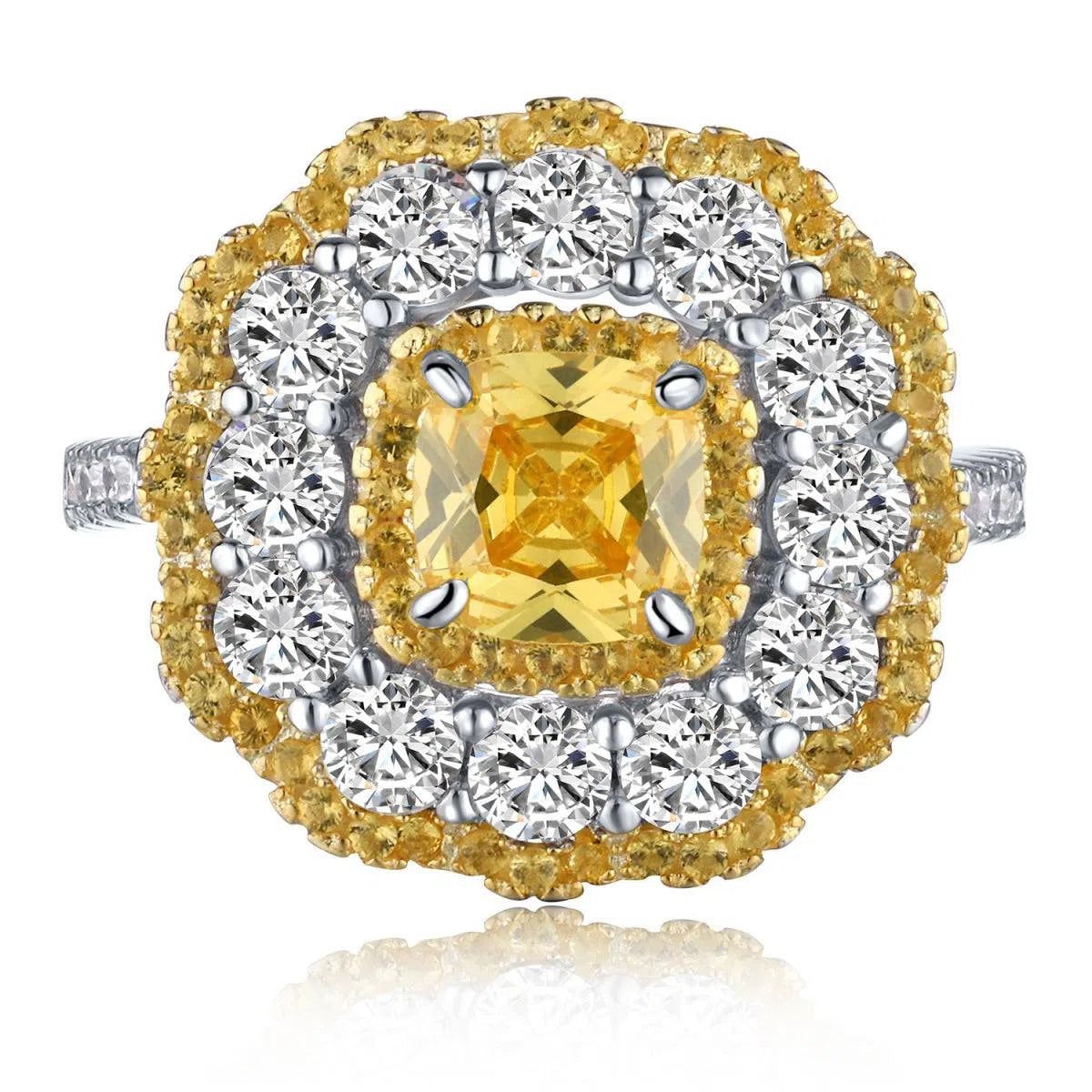 Astera yellow motif ring-OrifineJewels