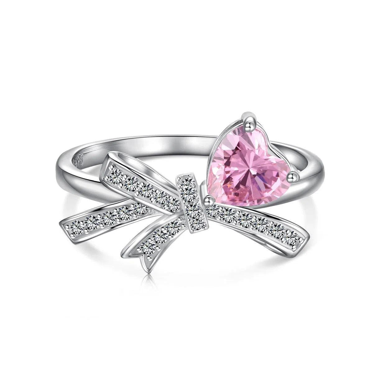 Auriel hearts pink motif ring-OrifineJewels