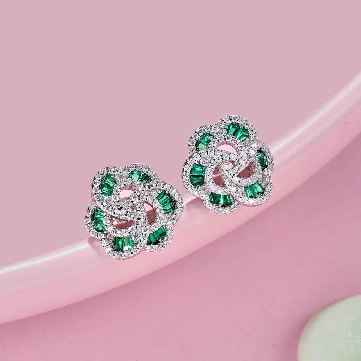 Aurora green studs-OrifineJewels