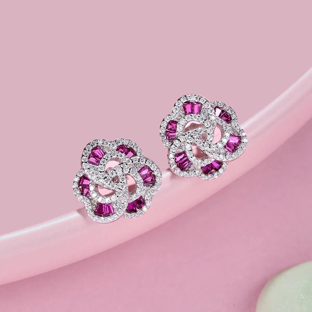 Aurora pink studs-OrifineJewels