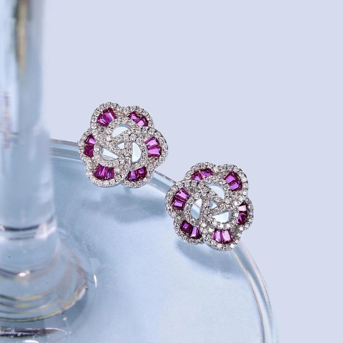 Aurora pink studs-OrifineJewels