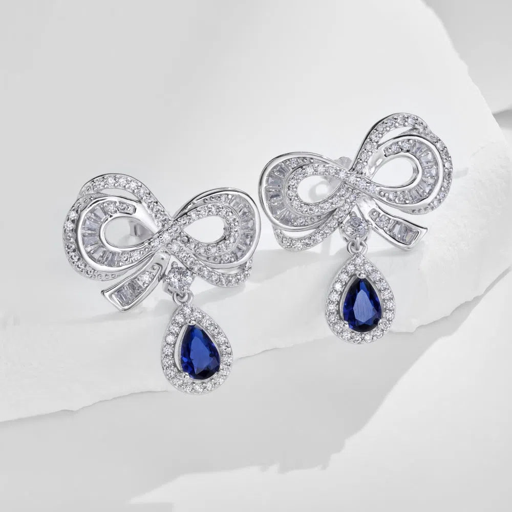 Coralia blue clip earring-OrifineJewels