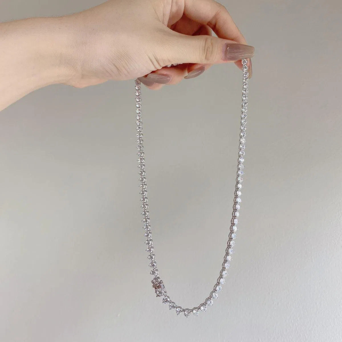 Crystal aria tennis necklace-OrifineJewels