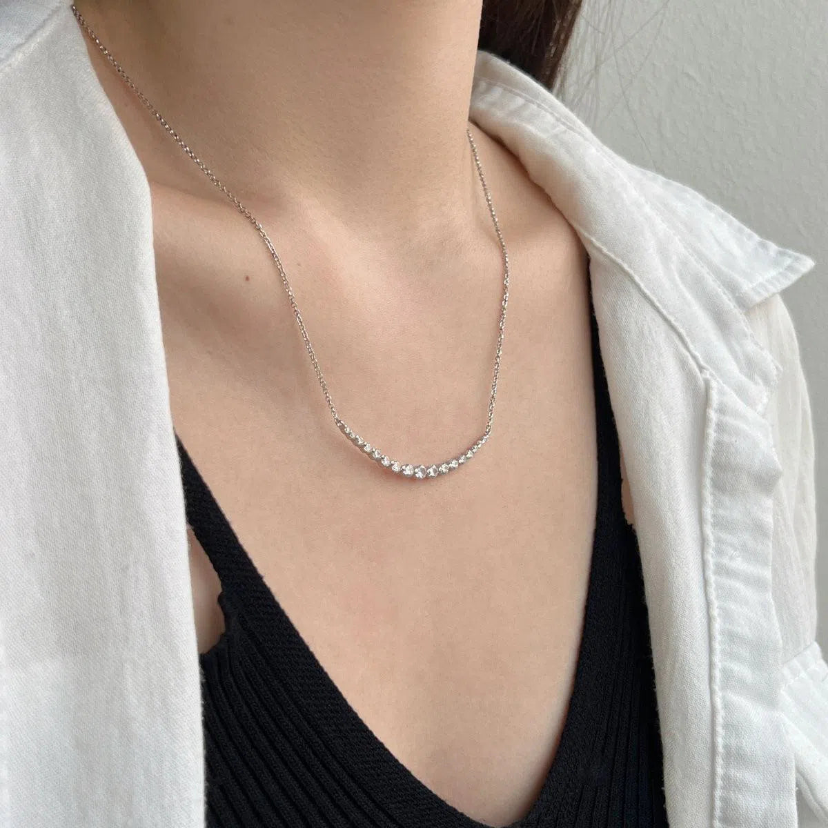 Cyra silver necklace-OrifineJewels