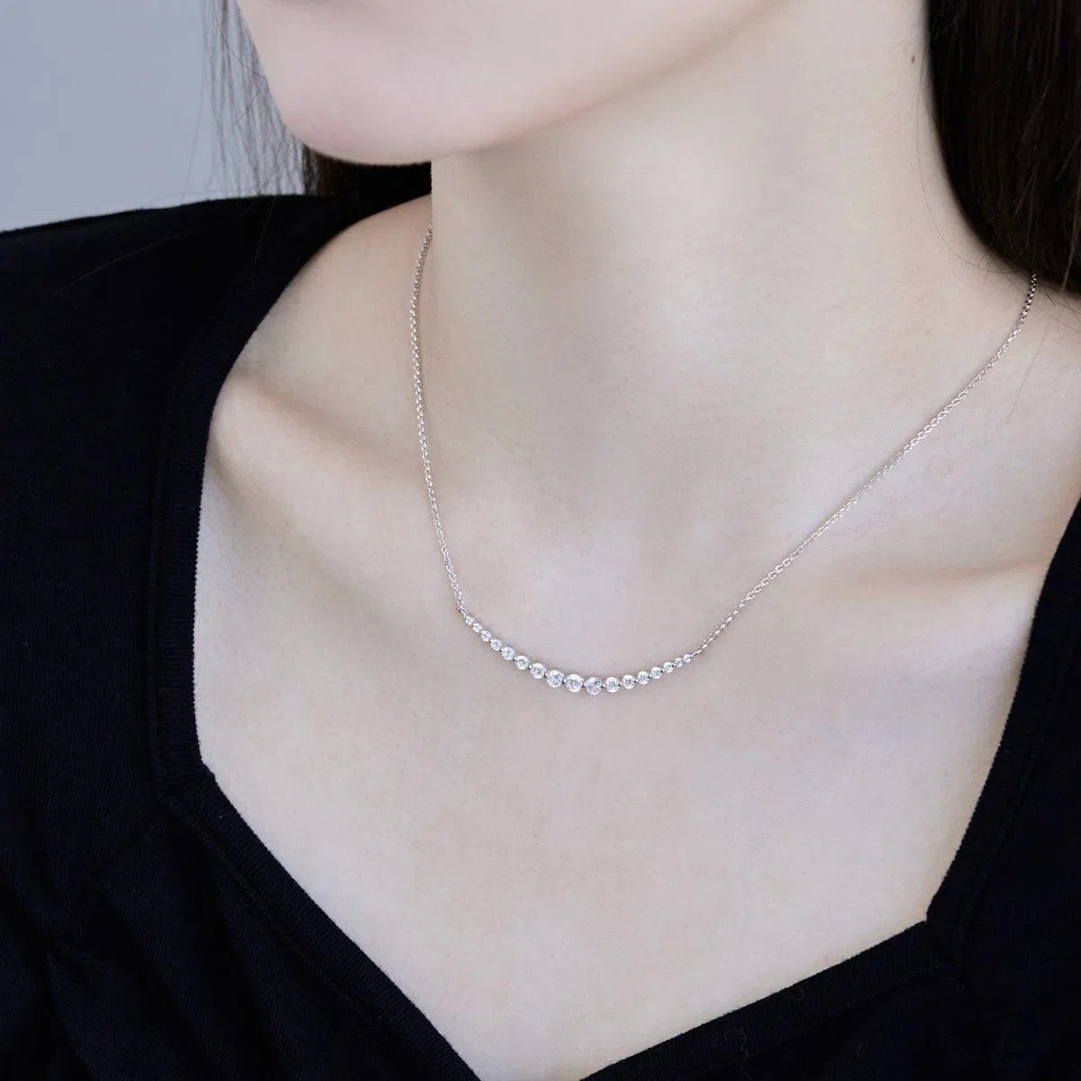 Cyra silver necklace-OrifineJewels