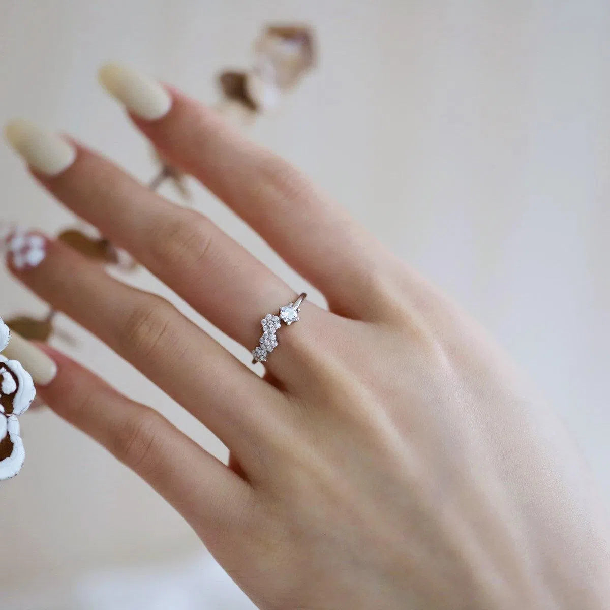 Dainty motif ring-OrifineJewels