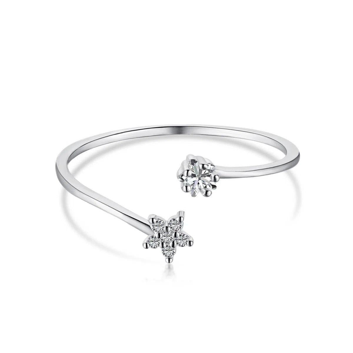 Dainty star adjustable ring-OrifineJewels