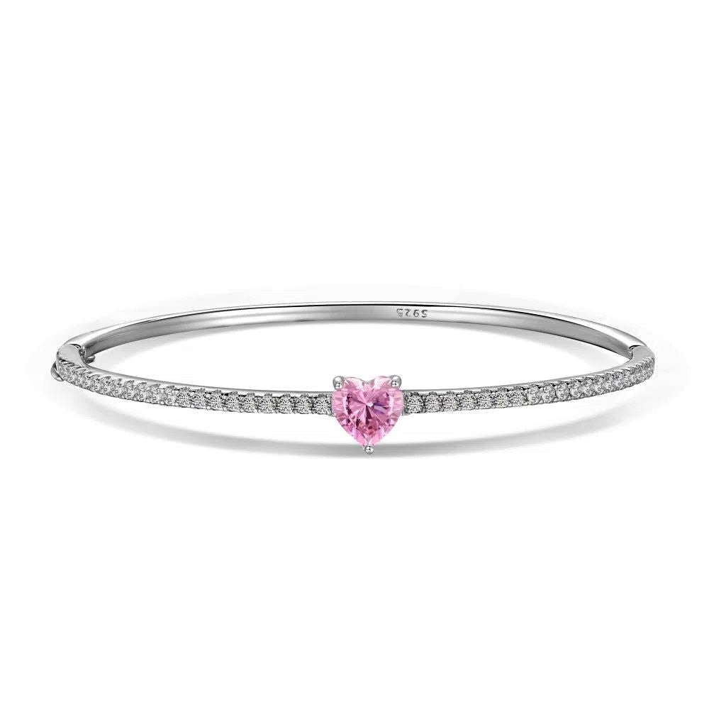 Elara pink heart bangle-OrifineJewels