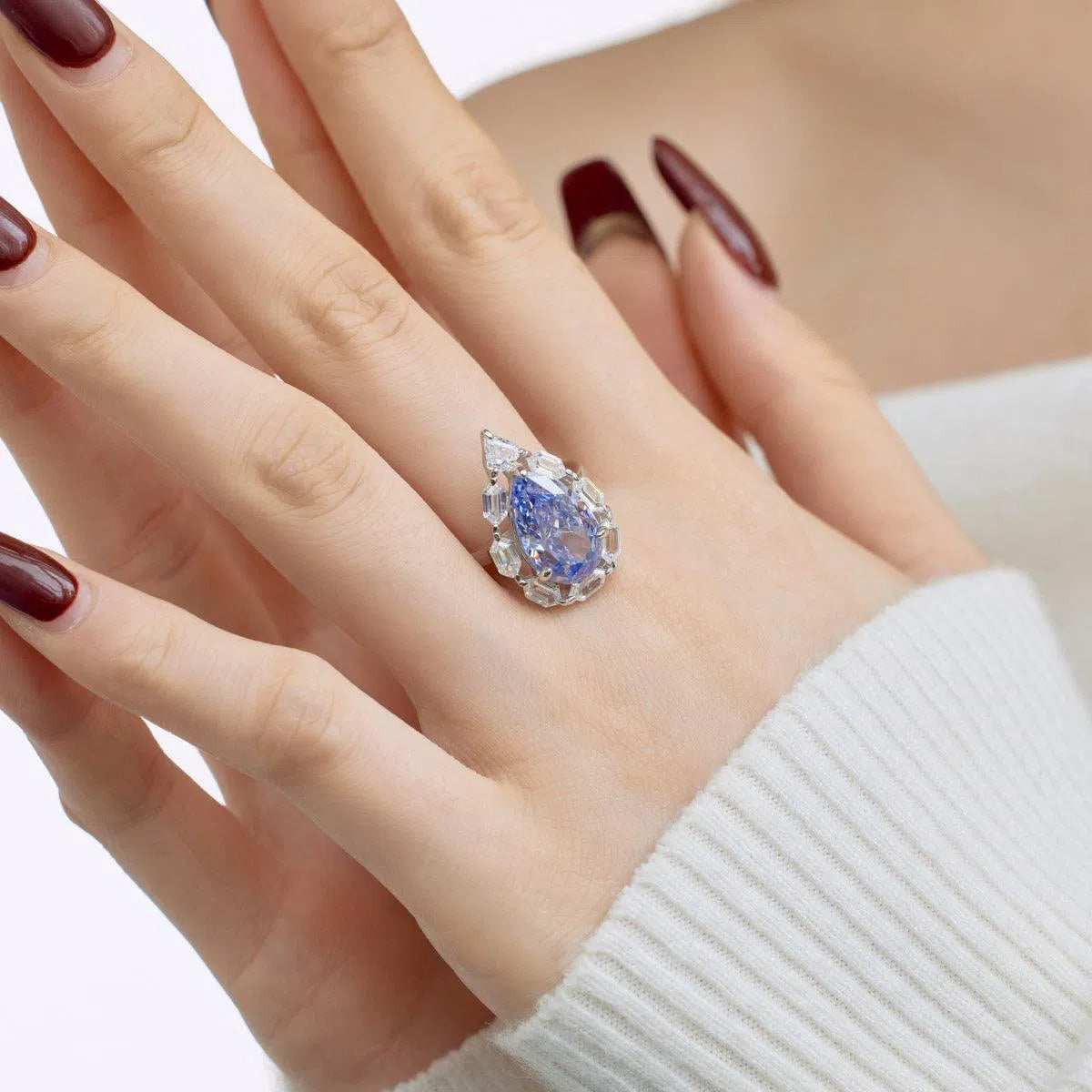 Elion blue crystal ring-OrifineJewels