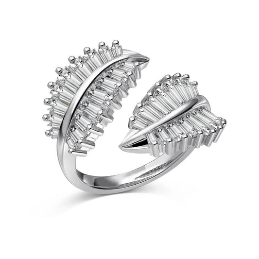 Elvira leaf adjustable ring-OrifineJewels