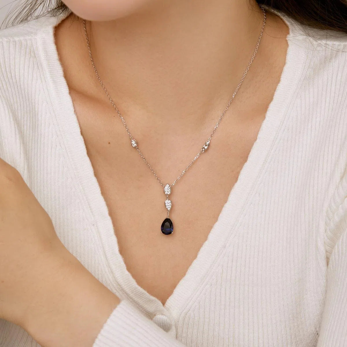 Elysara blue drop pendant-OrifineJewels