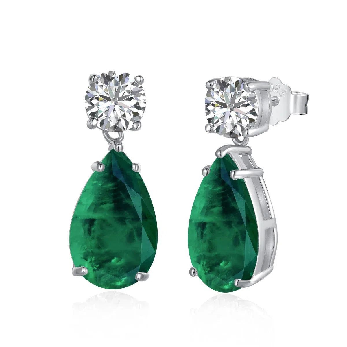 Elysara green drop earring-OrifineJewels