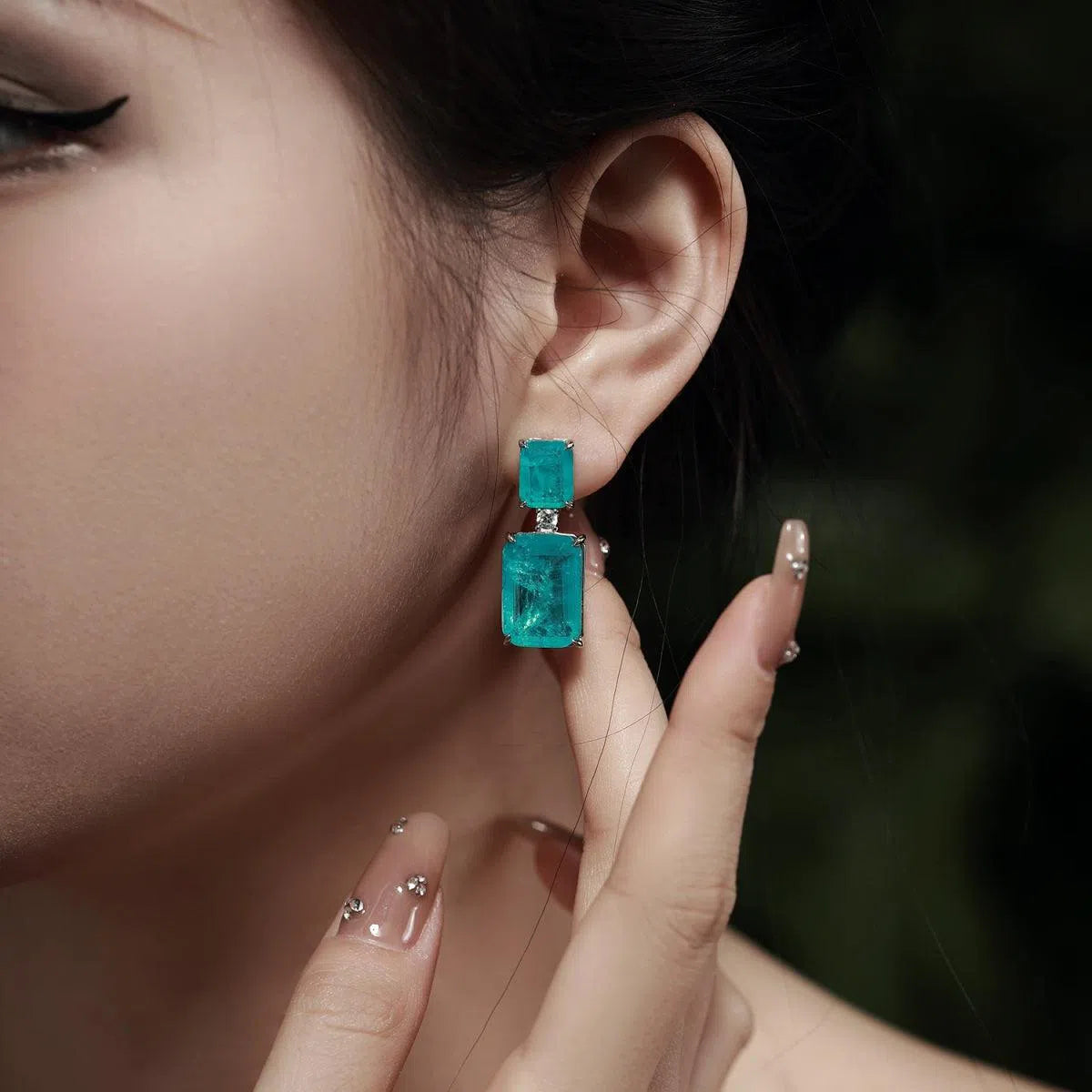 Elysara ocean blue drop earring-OrifineJewels