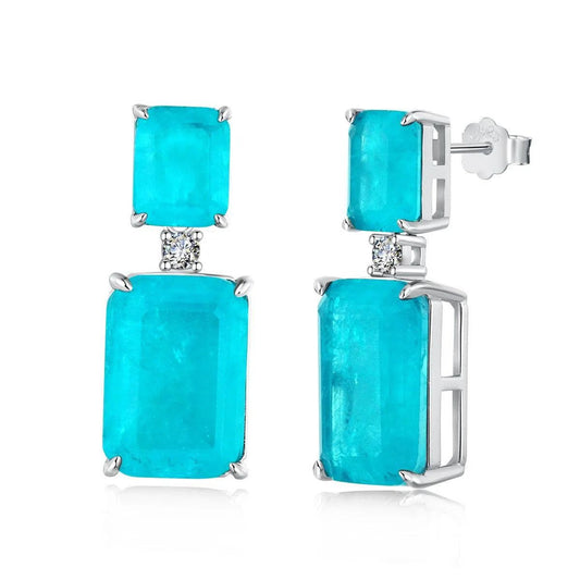 Elysara ocean blue drop earring-OrifineJewels