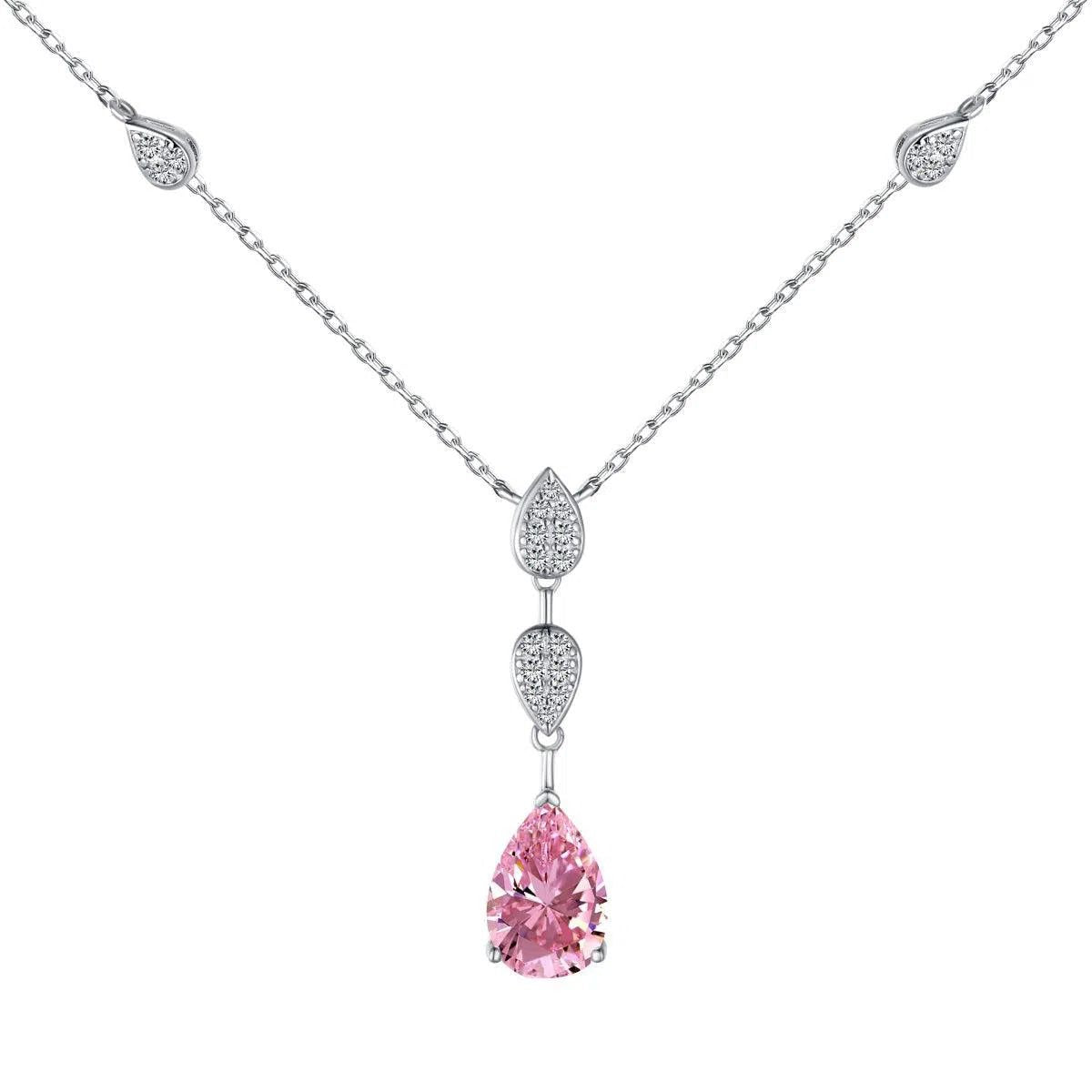 Elysara pink drop pendant-OrifineJewels