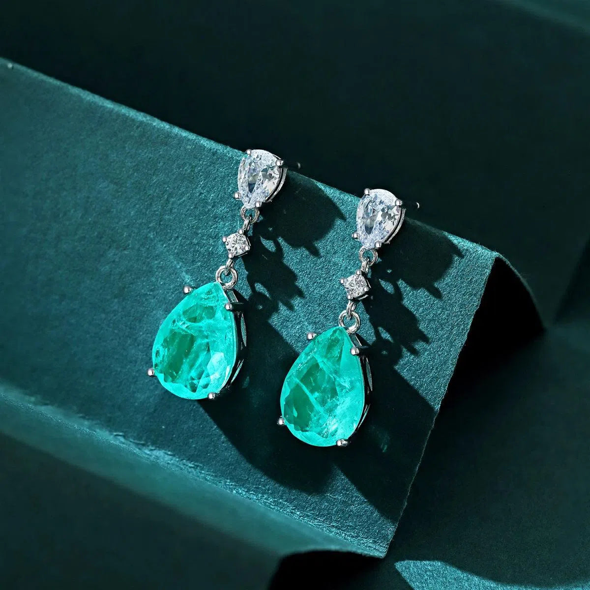 Elysara sea green drop earring-OrifineJewels