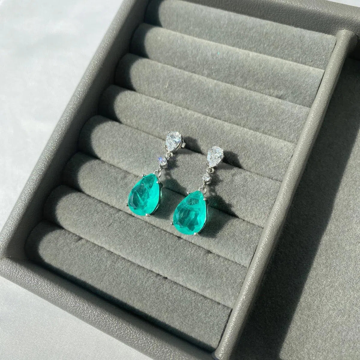 Elysara sea green drop earring-OrifineJewels