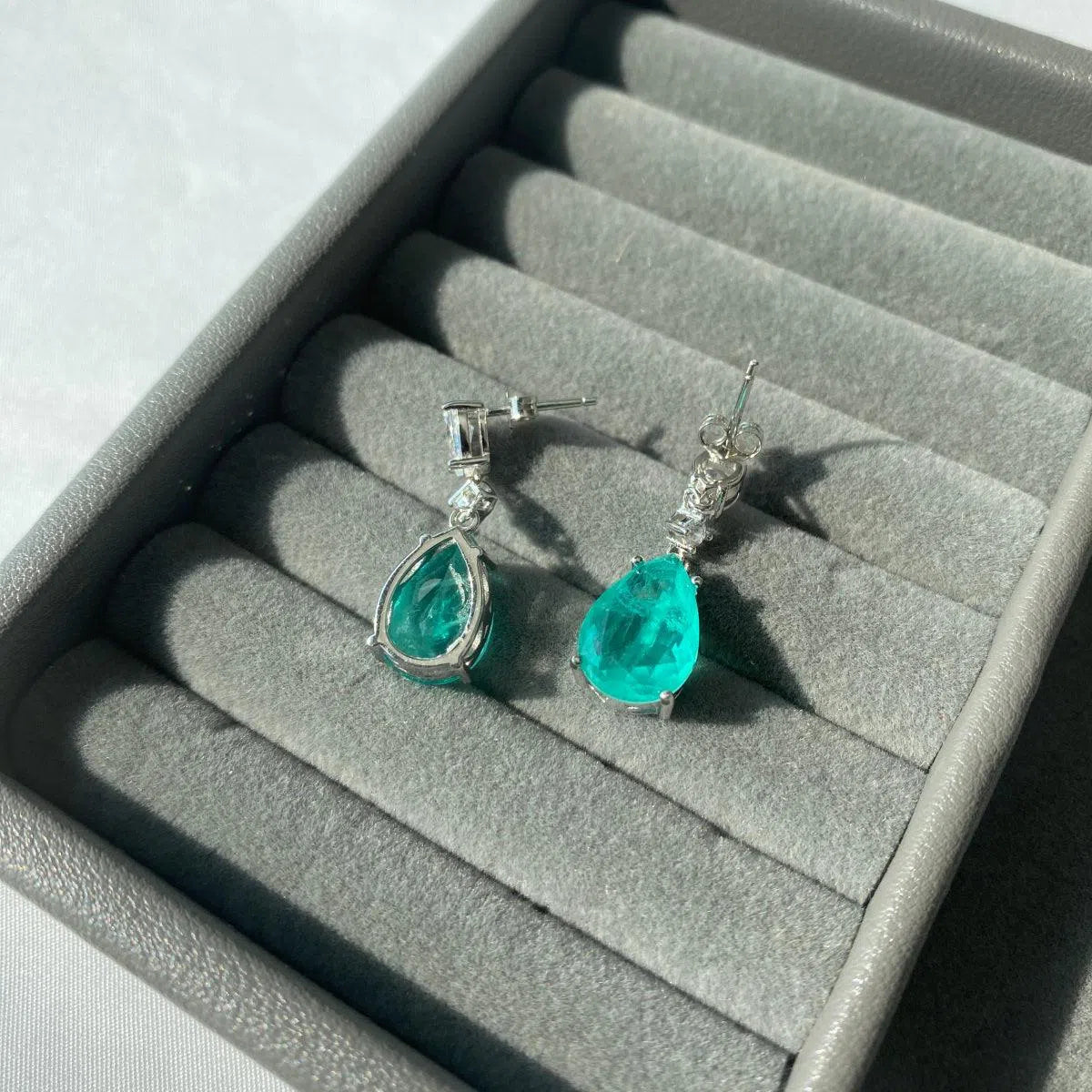 Elysara sea green drop earring-OrifineJewels