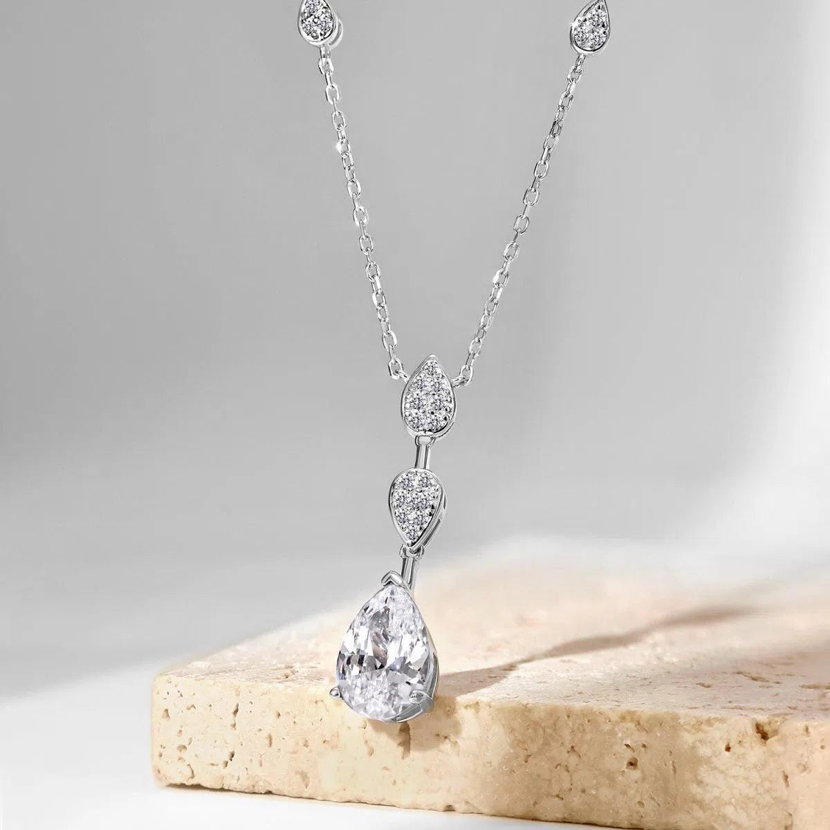 Elysara white drop pendant-OrifineJewels