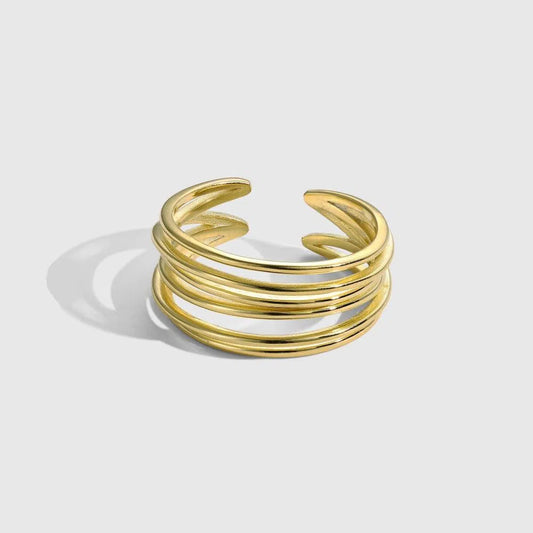 Elysia clear adjustable ring-OrifineJewels