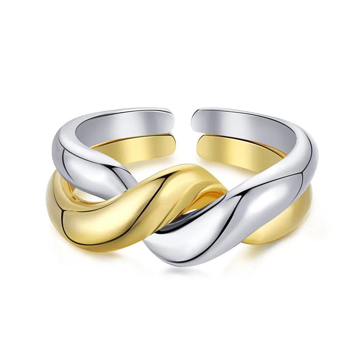 Elysia double adjustable ring-OrifineJewels