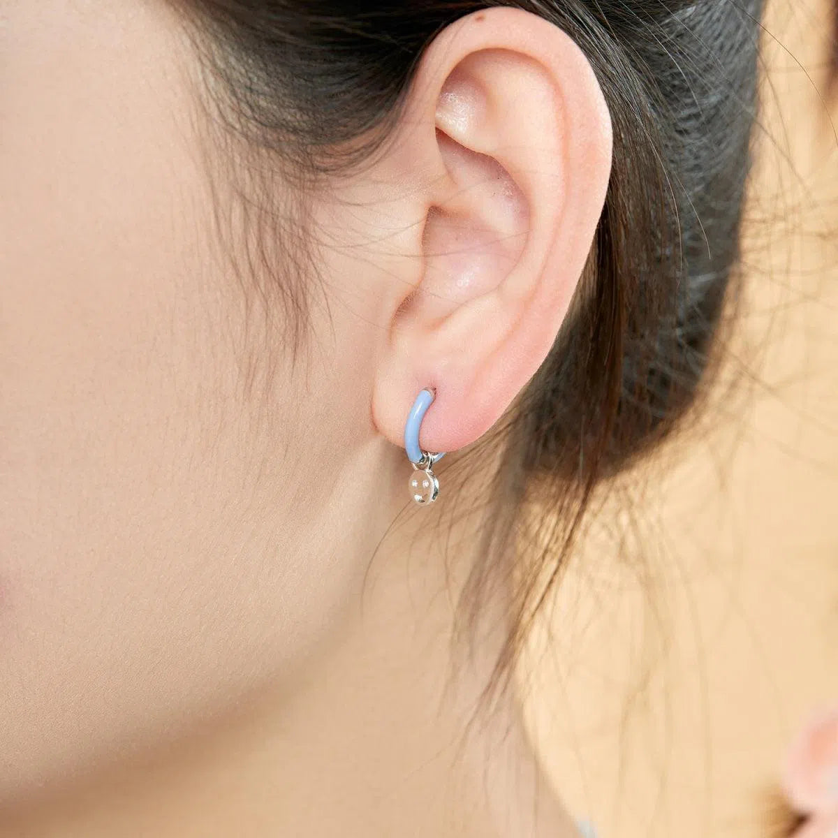 Enamel hoop earring-OrifineJewels