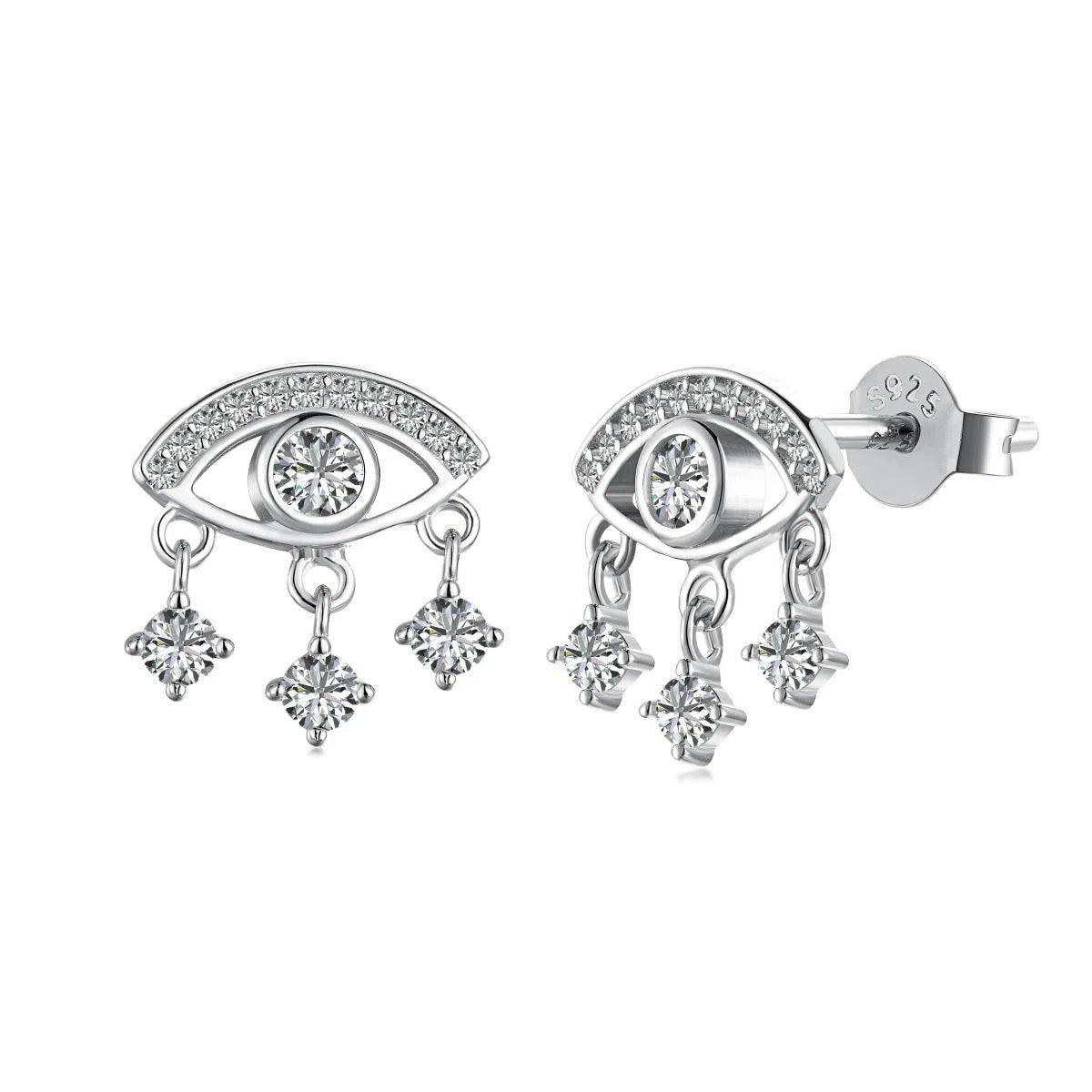 Ethereal evil eye earring-OrifineJewels