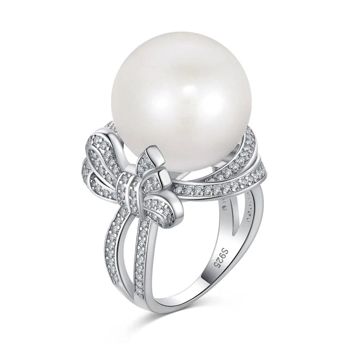 Ethiral pearl motif ring-OrifineJewels