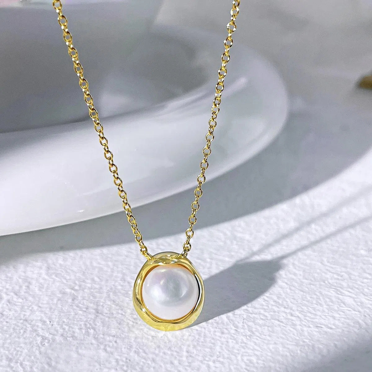 Ethiral pearl pendant-OrifineJewels