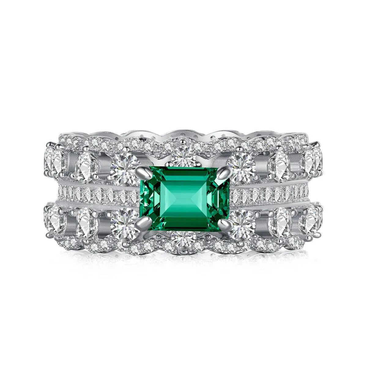 Ethyria green band ring-OrifineJewels