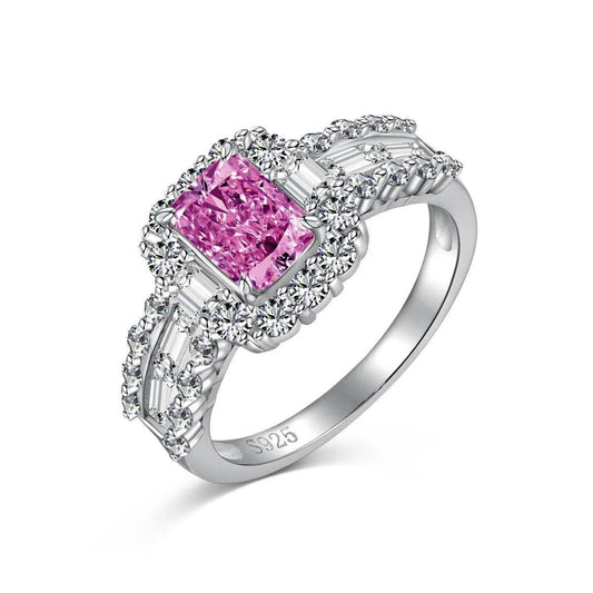 Evanya red halo ring-OrifineJewels